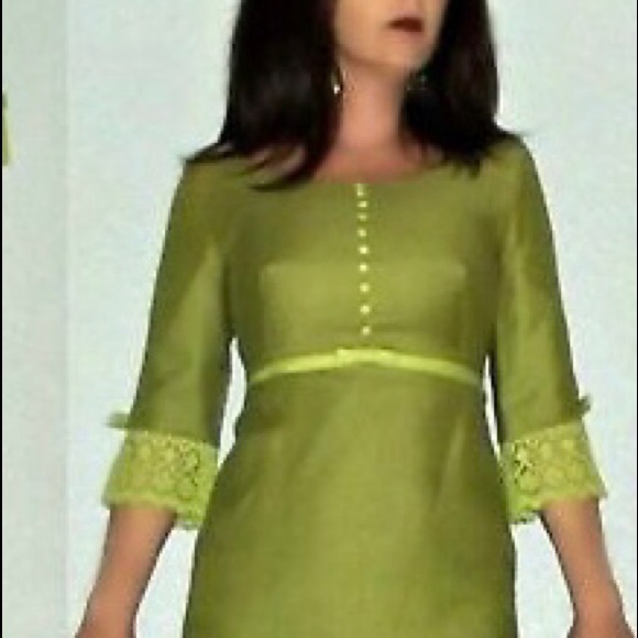 Bridgerton vintage green dress - Picture 2 of 7